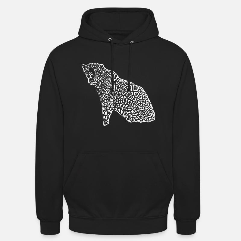 leopard schwarz - Unisex Hoodie - Schwarz