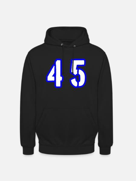 45 Number Symbol - Unisex Hoodie - black