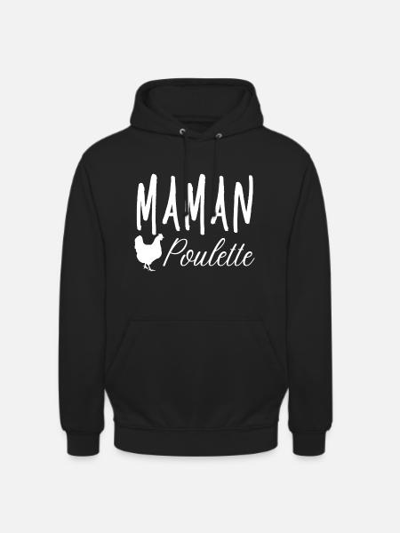 Maman poulette cadeau maman - Sweat-shirt à capuche unisexe - noir