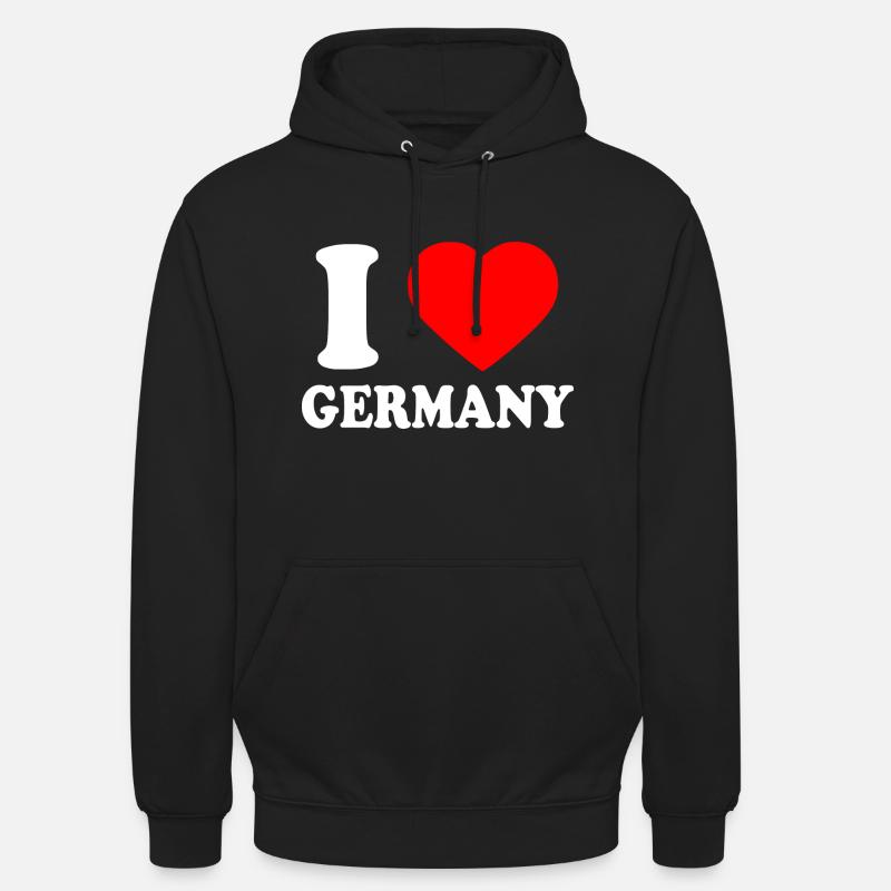 I love germany - Sweat-shirt à capuche unisexe - noir