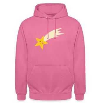 Sternschnuppe - Unisex Hoodie - Pink - Vorne - Alina (178cm) & Michal (187cm)