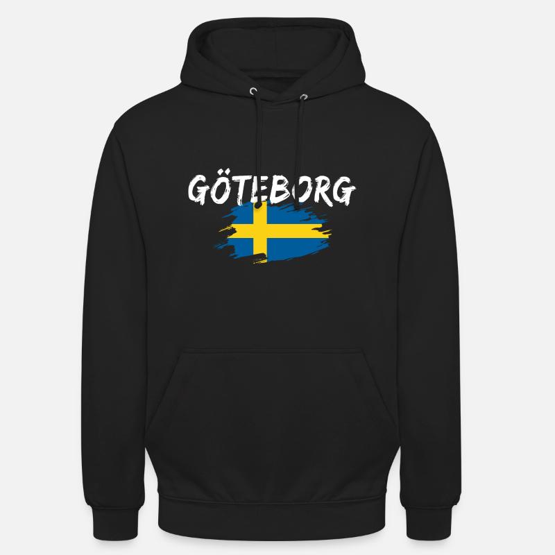 Göteborg Drapeau Suède - Sweat-shirt à capuche unisexe - noir
