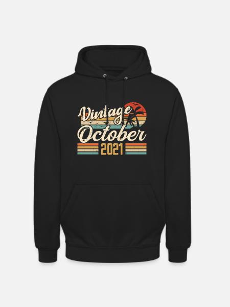 October 2021 Birthday Gift - 2021 - Unisex Hoodie - black