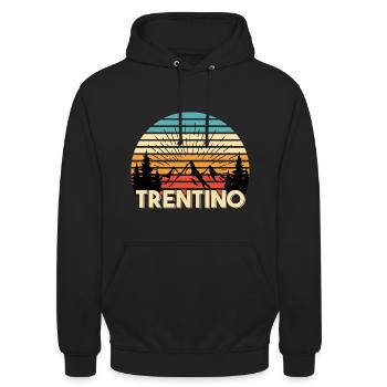 Trentin, montagnes, tyrol du sud, Alpes, marche à pied - Sweat-shirt à capuche unisexe - noir - Devant - Alina (178cm) & Michal (187cm)