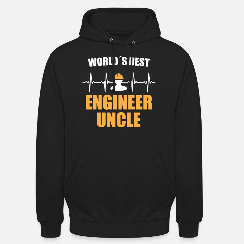 Engineer Uncle Heartbeat - Unisex Hoodie - black