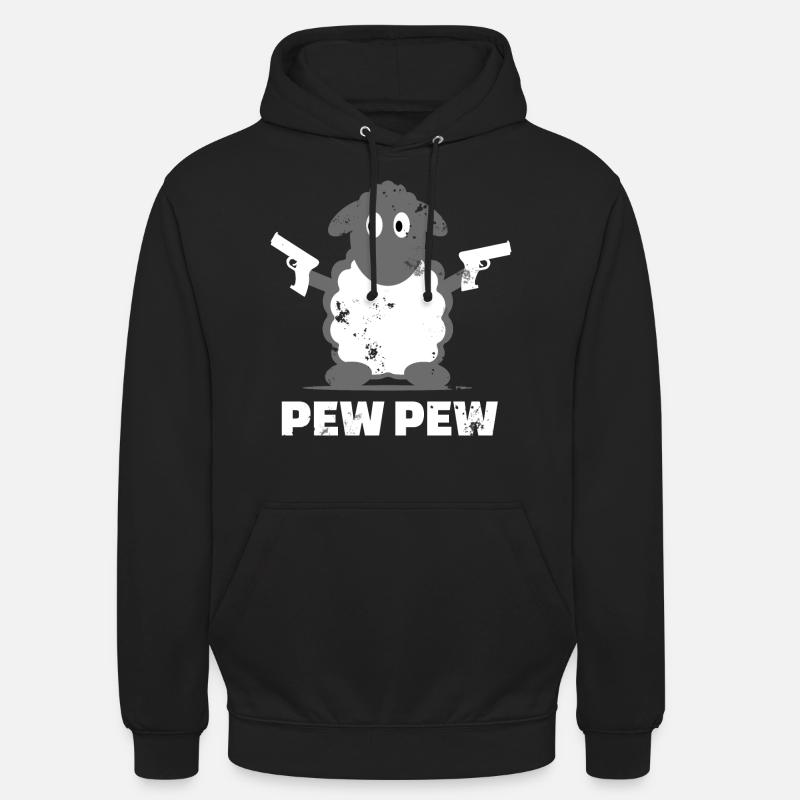 Conception de mouton drôle - Sweat-shirt à capuche unisexe - noir