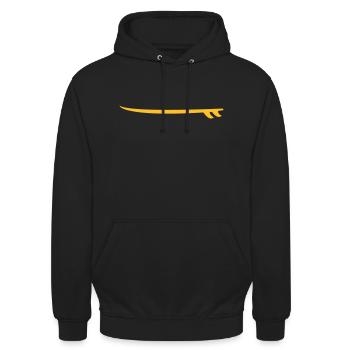 Surfboard - Unisex Hoodie - Schwarz - Vorne - Alina (178cm) & Michal (187cm)