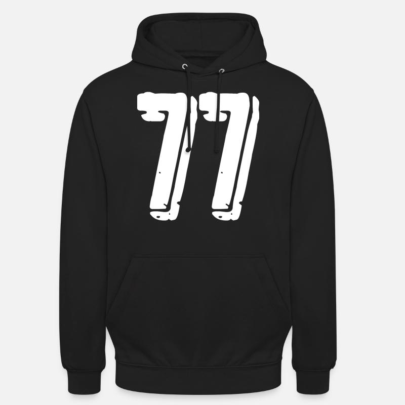 Maillot numéro 77 - Sweat-shirt à capuche unisexe - noir