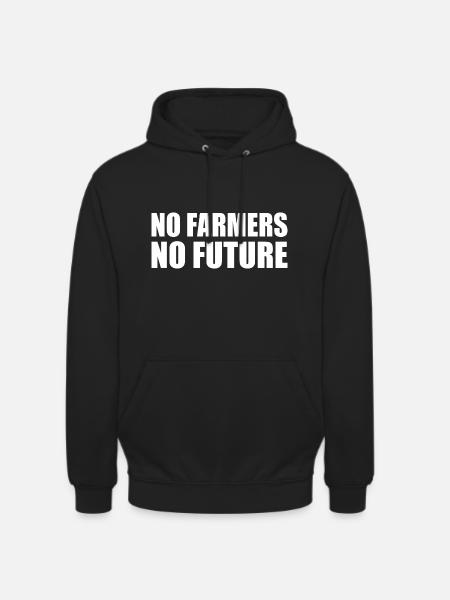 no farmers no future - Unisex Hoodie - black