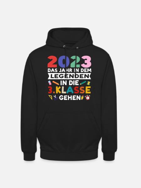 3.Klasse 2023 Anfang Drittklässler Geschenk - Unisex Hoodie - Schwarz