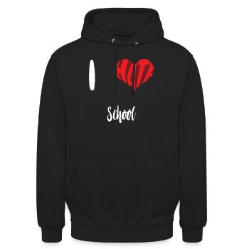 Hass Schule Stopp Hass Anti Hass - Unisex Hoodie - Schwarz - Vorne - Alina (178cm) & Michal (187cm)