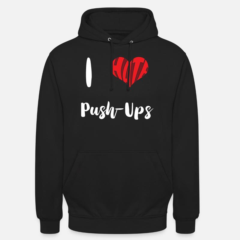 Fitness Workout I Hate Push-Ups Training Exercise - Unisex Hoodie - black