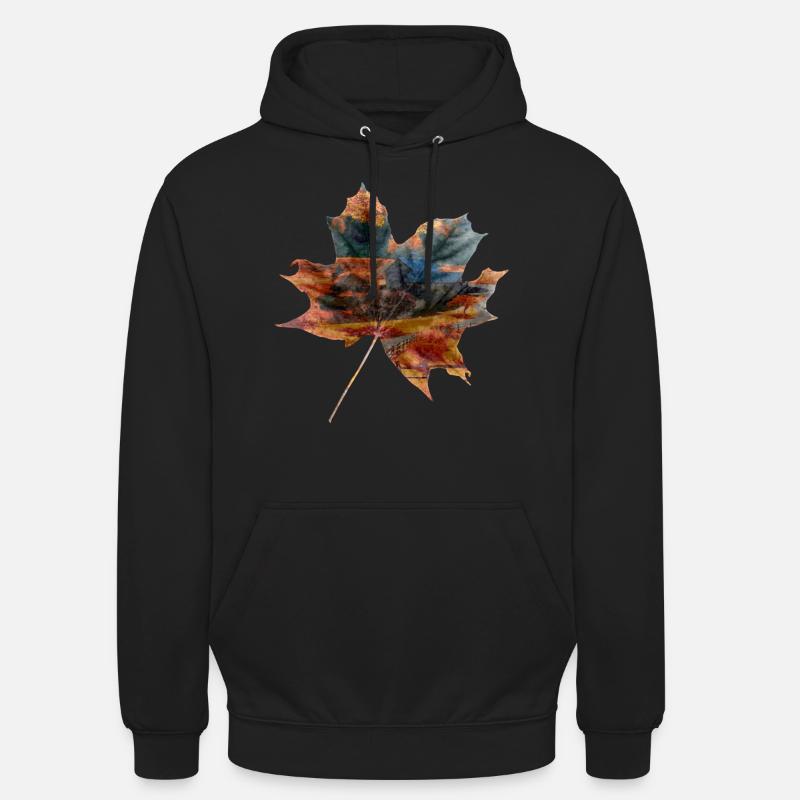 Autumn leaf landscape gift idea - Unisex Hoodie - black