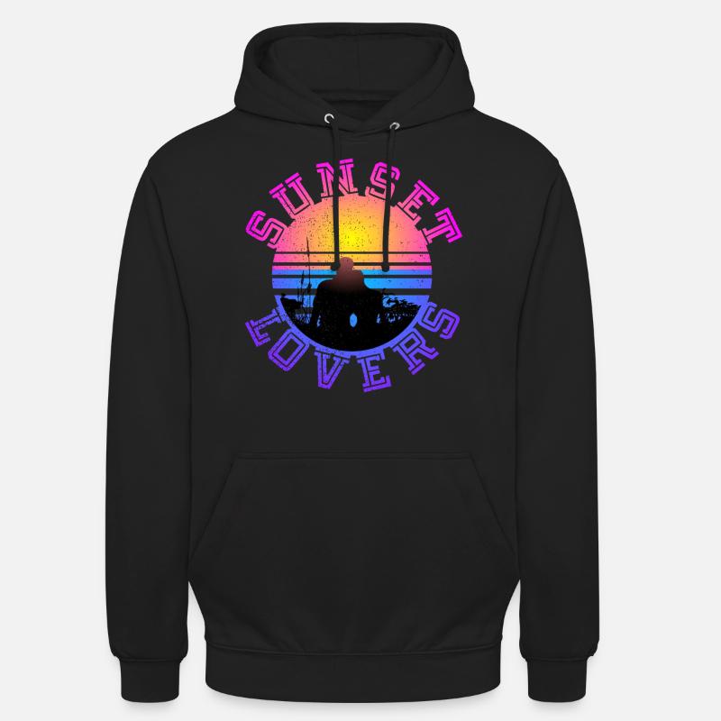 Coucher de soleil 1 - Sweat-shirt à capuche unisexe - noir