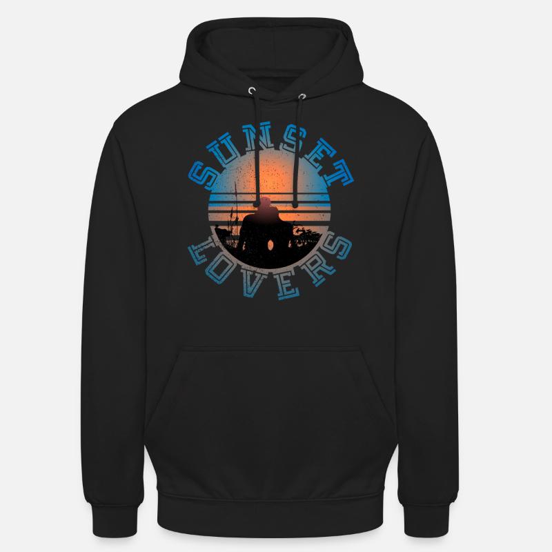 Coucher de soleil 2 - Sweat-shirt à capuche unisexe - noir