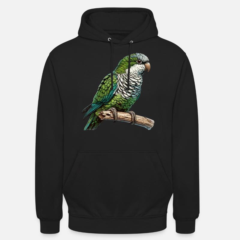 Perroquet Quaker Moine Perruche - Sweat-shirt à capuche unisexe - noir