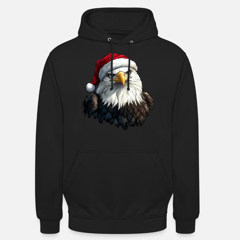Noël de l’aigle - Sweat-shirt à capuche unisexe - noir