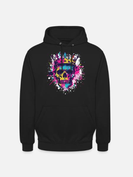 Couronne de crâne de roi - Sweat-shirt à capuche unisexe - noir
