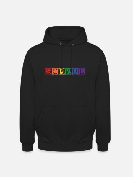schwul - Unisex Hoodie - Schwarz