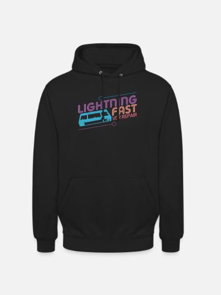 Funny VHS VCR Vintage 90s 80s Shirt Gift - Unisex Hoodie - black