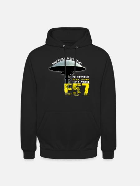 Fire Brigade Alarm I Siren E57 I My Alarm Clock at Night - Unisex Hoodie - black