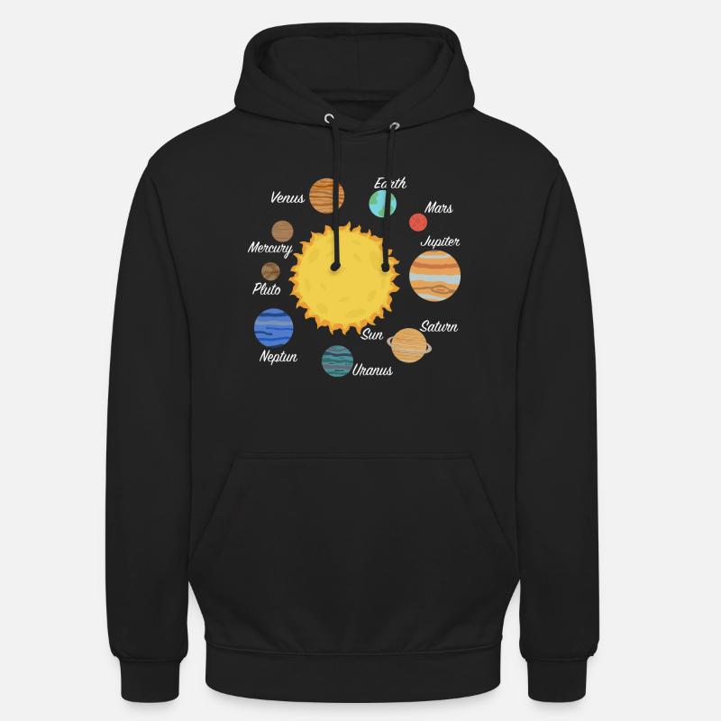 Solar system planets gift - Unisex Hoodie - black