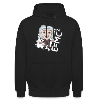 Physique Formule E=mc2 - Sweat-shirt à capuche unisexe - noir - Devant - Alina (178cm) & Michal (187cm)
