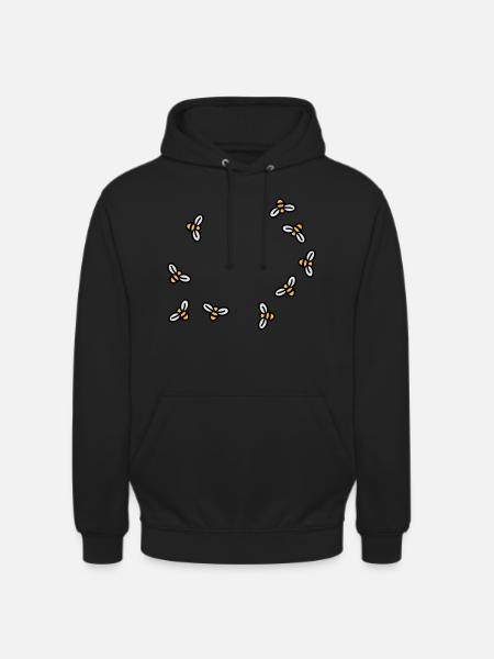 Bees - Sweat-shirt à capuche unisexe - noir