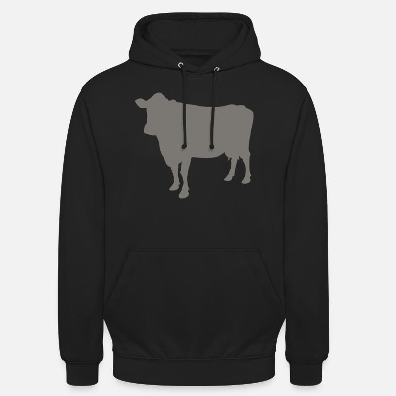 vache - Sweat-shirt à capuche unisexe - noir