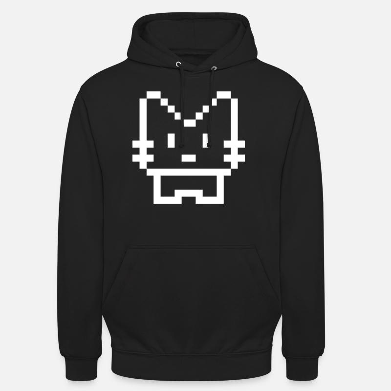 Pixelcat Blanc - Sweat-shirt à capuche unisexe - noir