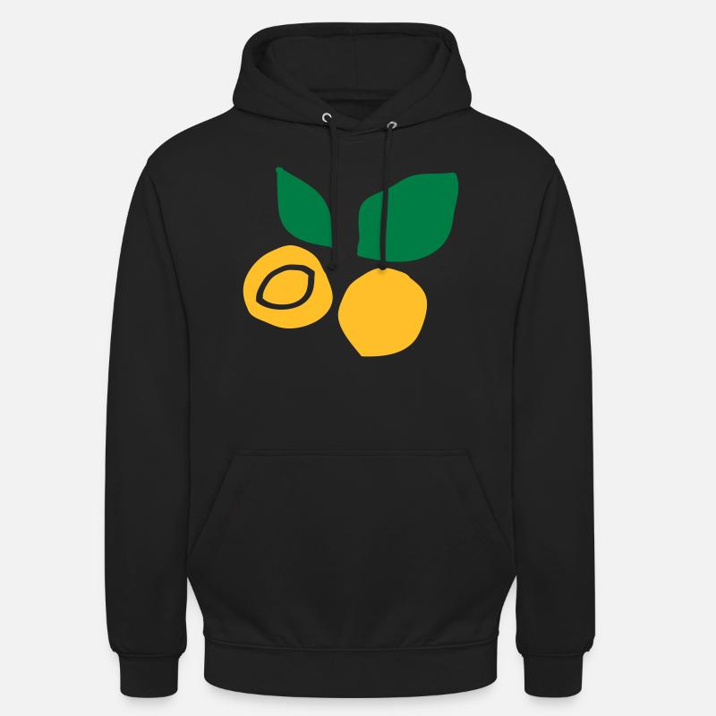 Abricot c2 - Sweat-shirt à capuche unisexe - noir