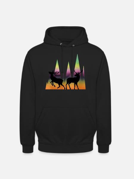 Hirsch - Unisex Hoodie - Schwarz