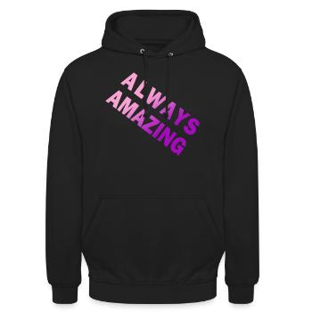 Always Amazing - Unisex Hoodie - Schwarz - Vorne - Alina (178cm) & Michal (187cm)