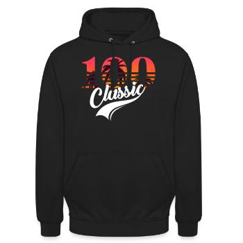 Vintage 100th Anniversary - Unisex Hoodie - black - Front - Alina (178cm) & Michal (187cm)