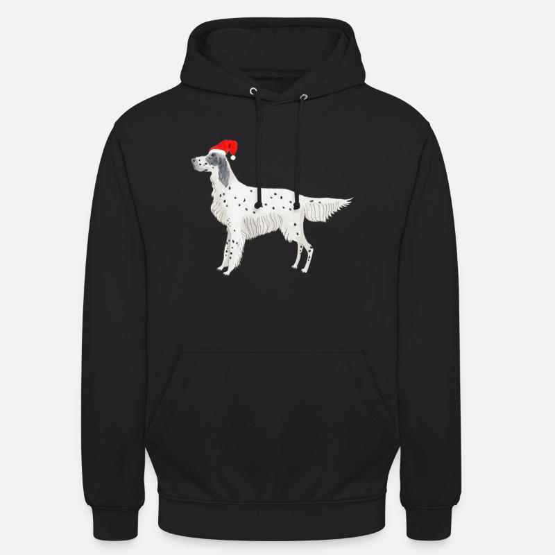 Setter anglais Fundogs Noël - Sweat-shirt à capuche unisexe - noir