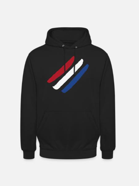 Netherlands Flag -Style Stripes - Unisex Hoodie - black