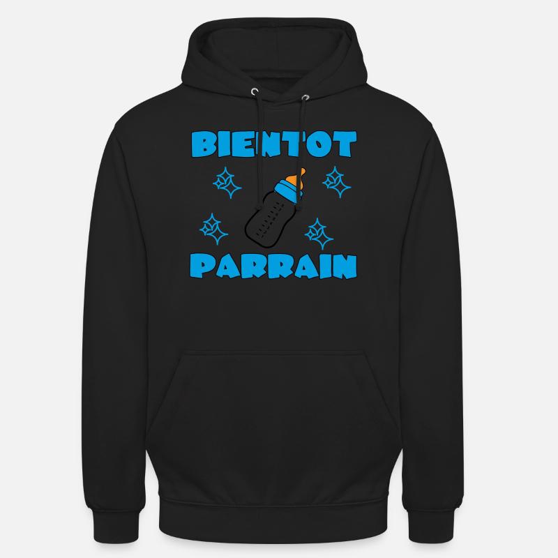 BIENTOT PARRAIN - Sweat-shirt à capuche unisexe - noir