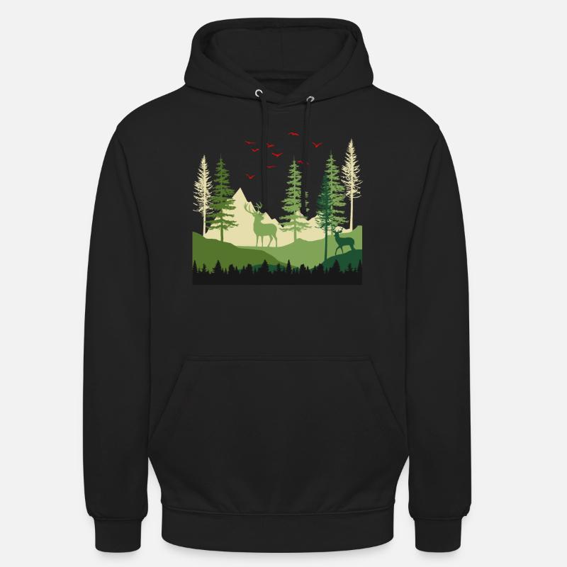 Escapade Sérénité en forêt - Sweat-shirt à capuche unisexe - noir