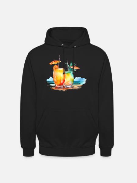 COCKTAIL ON THE BEACH - Unisex Hoodie - black