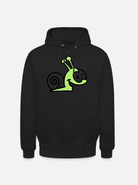 funny snail - Unisex Hoodie - black