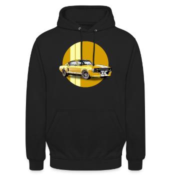 Voiture de sport - Sweat-shirt à capuche unisexe - noir - Devant - Alina (178cm) & Michal (187cm)