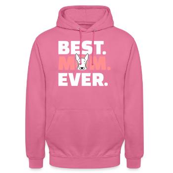 Bullterrier - Unisex Hoodie - Pink - Vorne - Alina (178cm) & Michal (187cm)