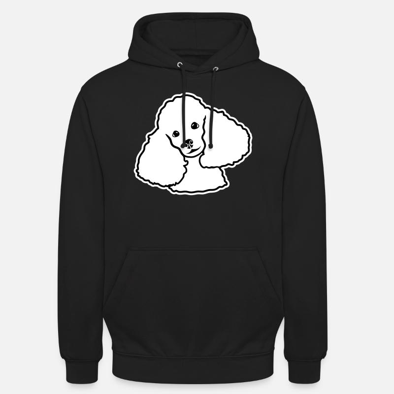 Caniche - Sweat-shirt à capuche unisexe - noir