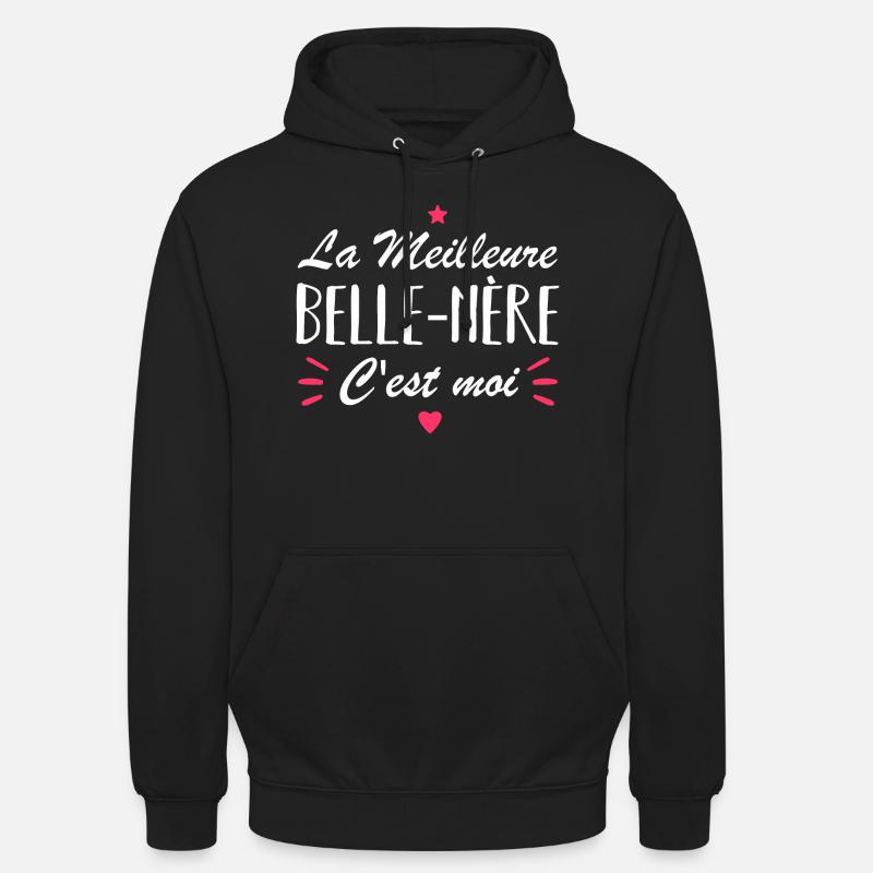 la meilleure belle-mère c'est moi - Sweat-shirt à capuche unisexe - noir