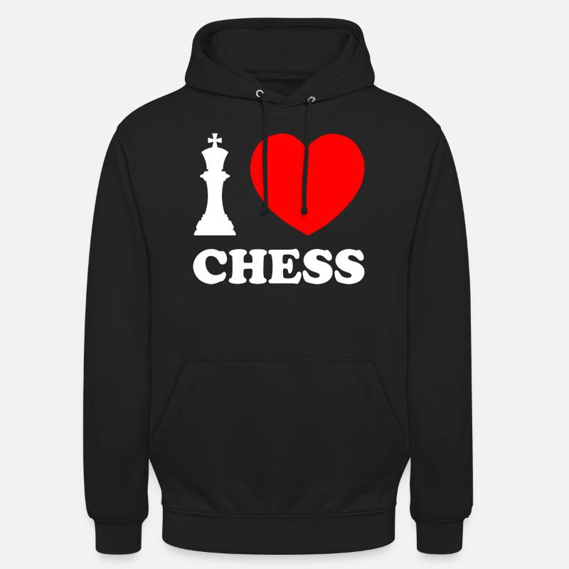 J’adore Chess Chess Player - Sweat-shirt à capuche unisexe - noir