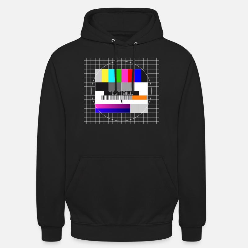 Testbild Fernsehen Bildschirm nostalgisch Display - Unisex Hoodie - Schwarz
