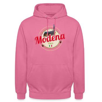 Modena Emilia-Romagna Balsamico Design Italien - Unisex Hoodie - Pink - Vorne - Alina (178cm) & Michal (187cm)