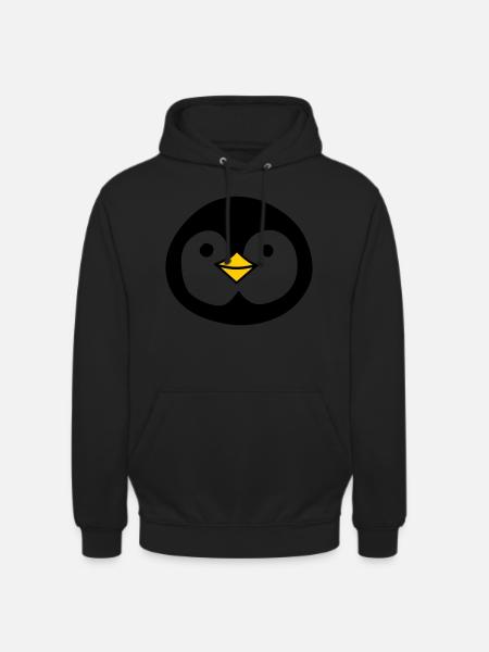 Pingouin mignon - Sweat-shirt à capuche unisexe - noir