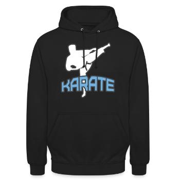 Karaté Temps Libre Cadeau Karatéka Sport de Combat - Sweat-shirt à capuche unisexe - noir - Devant - Alina (178cm) & Michal (187cm)