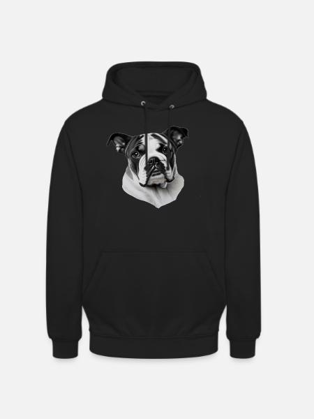 Bulldog français chien anglais 3 - Sweat-shirt à capuche unisexe - noir